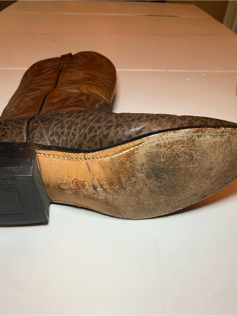 Mason Made in USA Brown Leather Western Boots size 10.5 D